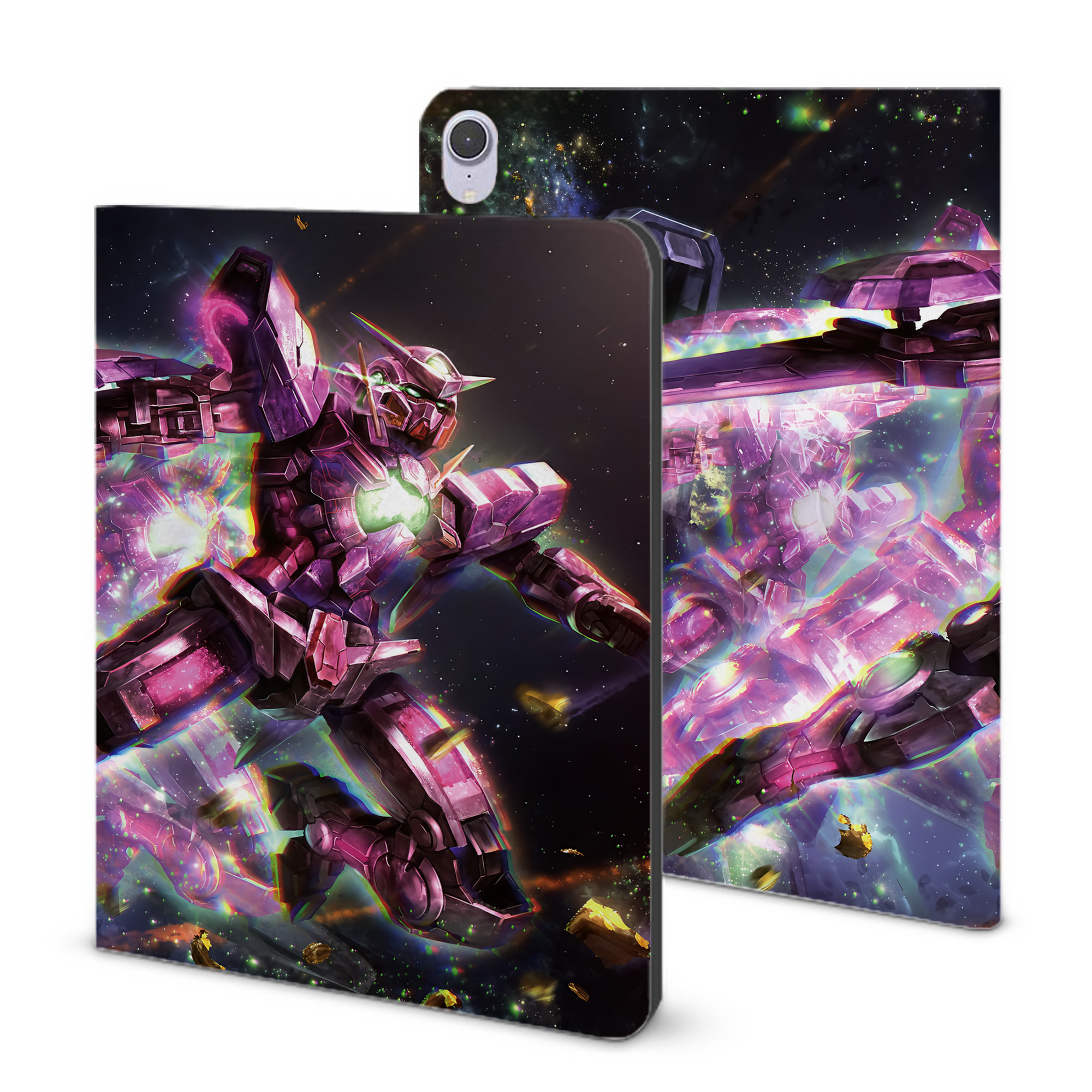 （画像用） 機動戦士ガンダム Mobile Suit Gundam IPad ケース ブック型 PUレザー TPU 耐衝撃 軽量 薄型 ペン収納なし 全面保護 IPad 各モデル対応